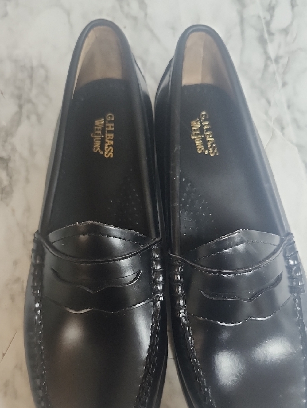 G.H. Bass & Co. Black Leather Penny Loafers